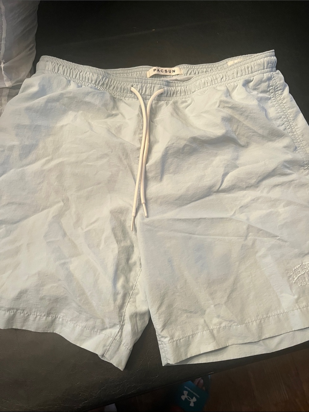 PacSun Pale Blue Elastic Waist Drawstring Shorts